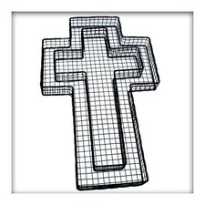 Kreuz Gitter Pflanzschale Grabschmuck Grabgestaltung Friedhof 