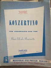 Konzertino Duo Hans M.A. Hauswirth Preissler Verlag Noten Solo Akkordeon