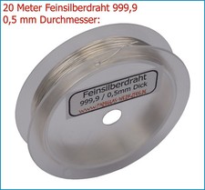 (9,19€/m) Feinsilber-Draht