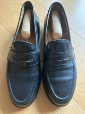Ludwig Reiter, Genuine Shell Cordovan Herrenschuhe, Penny Loafer, Schwarz, Gr.10
