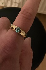 Paraiba-Turmalin-Goldring - Eigenschaften siehe Zertifikat