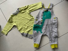 Next Latzhose Jumpsuits Romper Hose Langarm Body Hose Gr: 3-6 M Dino Dinosaurier