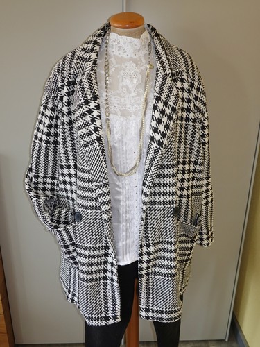 Jacke schwarz weiß