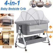 Beistellbett Baby Babybette Kinderbett Zustellbett Matratze Verstellbare Höhe DE