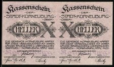 Notgeld Korneuburg 1920, 2x 10