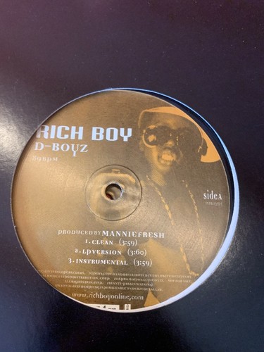 Rich boy boyz vinyl - rich, d-boyz