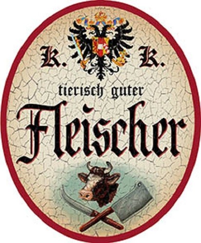 Fleischer nostalgieschild - fleischer, +