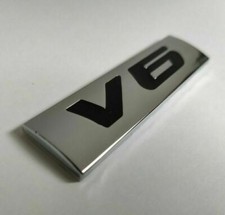 1x Schwarz Silber Chrom 3D Metall V6 Abzeichen Emblem Für Mercedes A B S Klasse