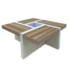 Wohnzimmertisch Couchtisch Sofatisch Beistelltisch Braun / Weiß Stubentisch