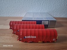 Roco 66126 3-teiliges Set Schiebeplanenwagen "Railion"