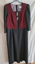 Landhaus Damenkleid Gr. 44 Mode aus Salzburg by H. Moser Grau Weinrot
