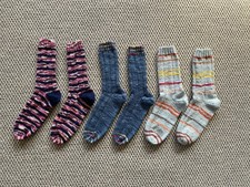 3 Paar handgestrickte Wollsocken Gr. 36-39 Damensocken Stricksocken Socken