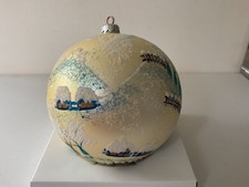 Weihnachtskugel, handbemalt, mundgeblasen, glaskugel, 14cm