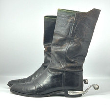 1. Weltkrieg Armeestiefel Golgatha Königliche Husaren Pferd Sporen UK 8