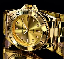 Alain Miller Herren Armband Männer Uhr Gold Farben Men Watch