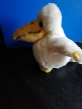 STEIFF-Tier Pelikan "Peli" mit Fahne - Neuwertig 15cm X 20cm