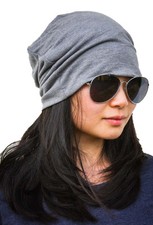 Long Beanie XXL Mütze Slouch Trend Damen Herren Kinder Unisex Mützen Grau