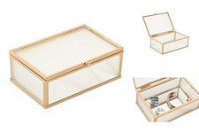 Schmuckdose Schmuckkästchen Schmuckschatulle Schmuckkiste SanLove Gold Metall Gl