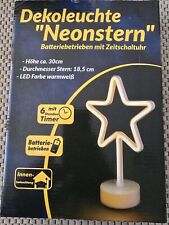 LED Neon Leuchte Stern Dekoleuchte auf Standfuß Batteriebetrieb Dekostern Licht