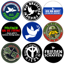Frieden Peace Anti Kriegstreiber div.Buttons Pins Anstecker Brosche Anstecknadel