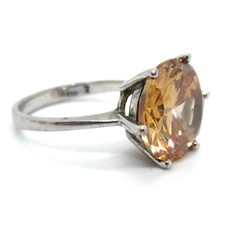 SUPER Ring aus 925 Sterling Silber Citrin Solitär Silver Jewelry RG53 Statement