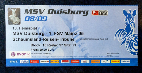 Ticket buli saison 09 - ticket, 08/09