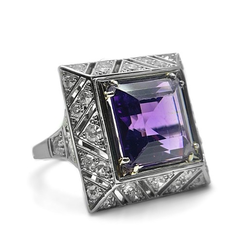 Art deco diamant - , amethyst