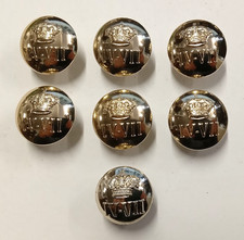 Sieben 4./7. Royal Dragoon Guards Staybrite Uniformknöpfe