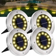 4x 12LED Solarleuchte Bodenstrahler Außen Gartenleuchten Garten Solarlampen IP65