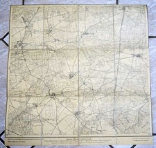 alte Landkarte auf Leinen -