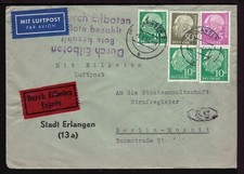 HEUSS Luftpost & Eilbote & Rohrpost Erlangen Berlin-Moabit/Berlin-Fernamt #C269