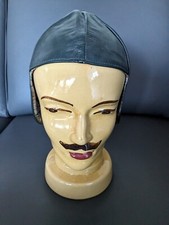 Nr. 1 Cabrio Motorrad Haube Kappe Flieger Outdoor Oldtimer Freizeitsport  grün