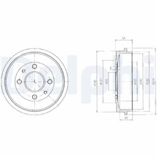 DELPHI BF200 Bremstrommel für