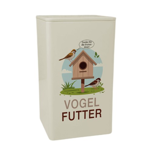 Spatzen vogelhaus dose - spatzen, am