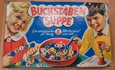 Buchstaben Suppe - Altes Gesellschaftsspiel Legespiel Spiele Schmidt 1950/60