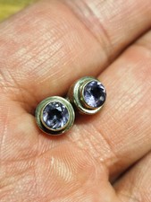 ?? Echte Amethyst Ohrringe Ohrstecker Brilliantschliff mit 925 Silber 6mm??