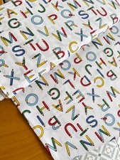 Baumwollstoff BUCHSTABEN