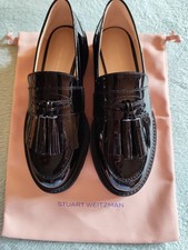 Stuart Weitzman  Lackleder Loafer Size EU39/US8.5 schwarz Neu Adriana passgenau 