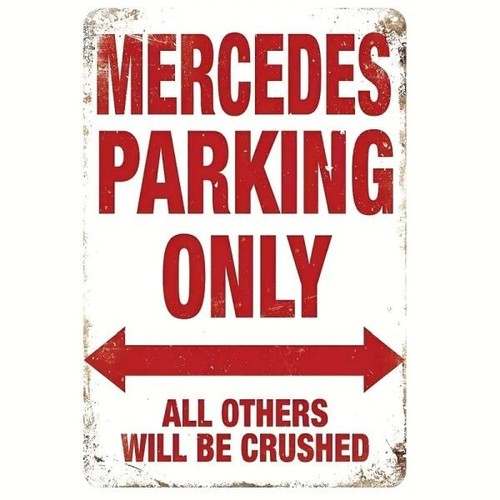 Blechschild mercedes parking - blechschild,