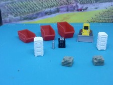 1131 - Zubehör Baustelle Bulldozer Dixie-Klo Schuttmulde Spur TT