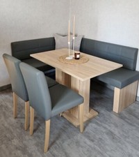 SCHÖSSWENDER Eckbankgruppe »Anna«, Essgruppe mit Eckbank modern, grau