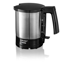 Wasserkocher Cloer-4710 mattierter Edelstahl schwarz 1,5 Liter 2000 W NEU
