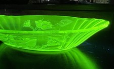 Uranglas Grüne Glasschale