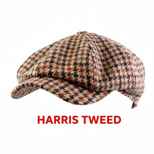 Harris tweed mütze newsboy - harris-tweed,