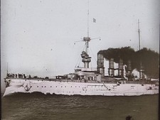 ~1908 Glas-Foto Kriegsmarine, SMS SCHARNHORST Schlachtschiff Kreuzer Dampfer  