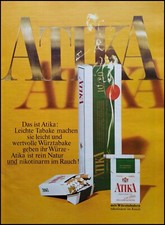 Die Atika Zigaretten, originale Werbung aus 1967  ganze Stange