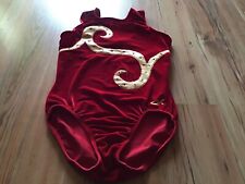 GK Elite Sportswear Turnanzug, Gymnastikanzug, Wettkampfanzug Gr. S rot, orange 