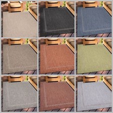 In- & Outdoor-Teppich Wetterfest Einfarbig Flachgewebe Balkon Terrasse Küche