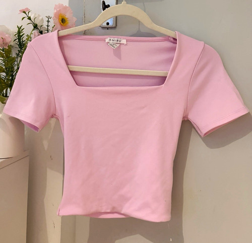 Amisu damen basic shirt rosa - damen,