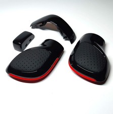 Schaltknauf / Schalthebel Schwarz Leder Rot für Golf 7 Passat Polo TRoc GTI DSG